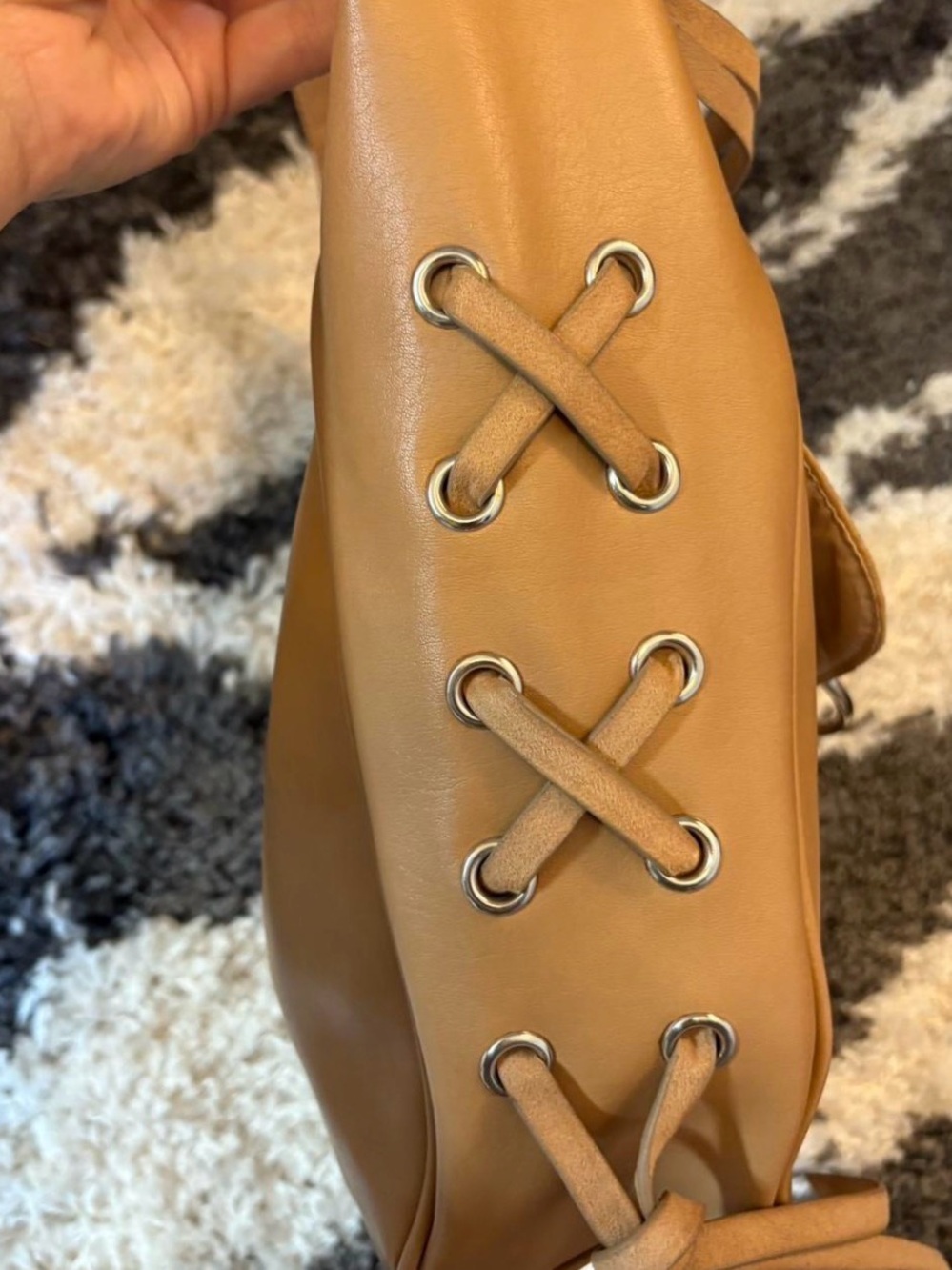 Nine West Caramel Leather Hobo Bag - Picture 2 of 8